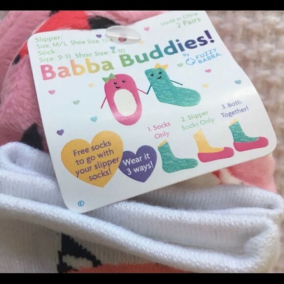 Babba Buddies Girls Matching Fox Slippers & Socks - Picture 8 of 9